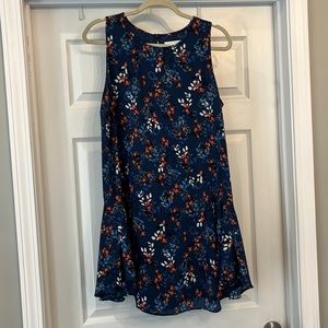 Boutique dress blue floral large L A line ruffle